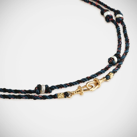 Marie Lichtenberg Mauli Cord Silky Blue and Black (73cm) - Picture 2 of 5